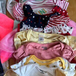 26 piece bundle of baby girl clothes for 3 months old